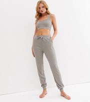New Look Grey Ribbed Knit Lounge Joggers